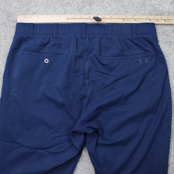Under Armour Pants Mens 40x30 Blue UA Showdown Golf Stretch Straight Leg - Picture 6 of 11